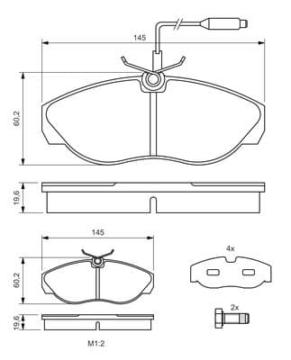 Diskli fren balatası seti; ön 6