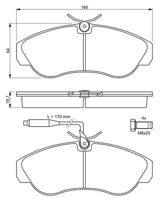 Diskli fren balatası seti; ön 5