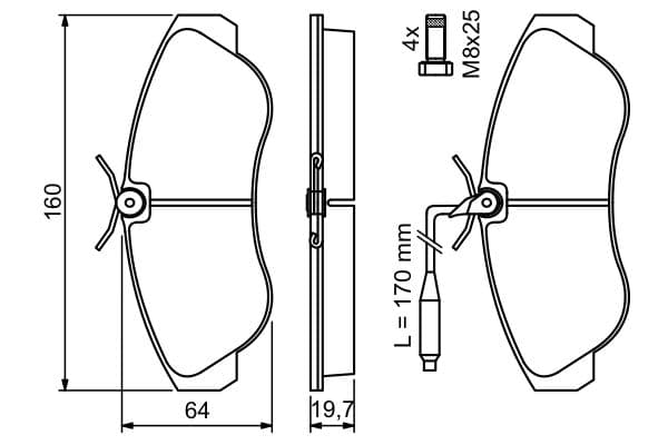 Diskli fren balatası seti; ön 6