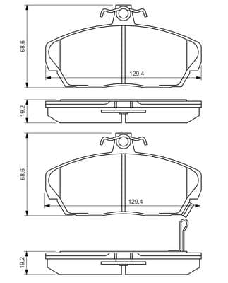 Diskli fren balatası seti; ön 8