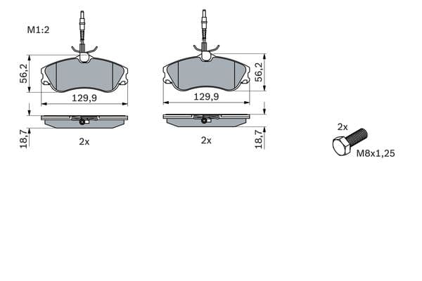 Diskli fren balatası seti; ön 6