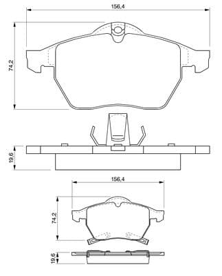 Diskli fren balatası seti; ön 6