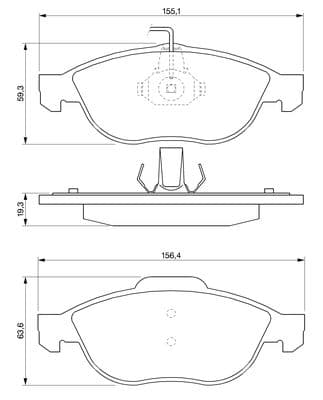 Diskli fren balatası seti; ön 5