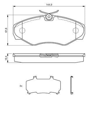 Diskli fren balatası seti; ön 5