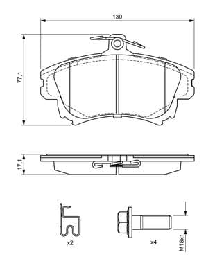 Diskli fren balatası seti; ön 8