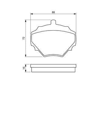 Diskli fren balatası seti; arka 7