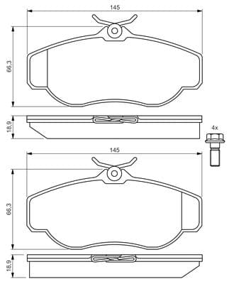 Diskli fren balatası seti; ön 7