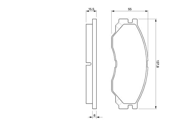 Diskli fren balatası seti; ön 6