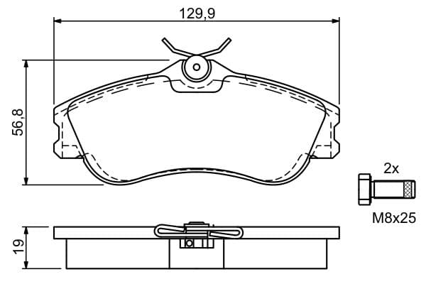 Diskli fren balatası seti; ön 8