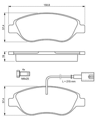 Diskli fren balatası seti; ön 5