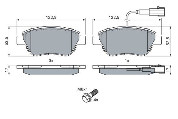 Diskli fren balatası seti; ön 5