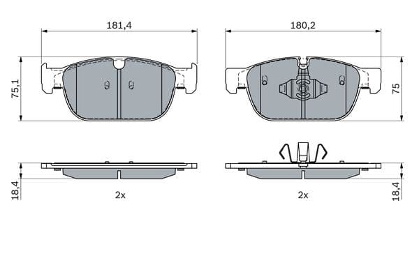 Diskli fren balatası seti; ön 5