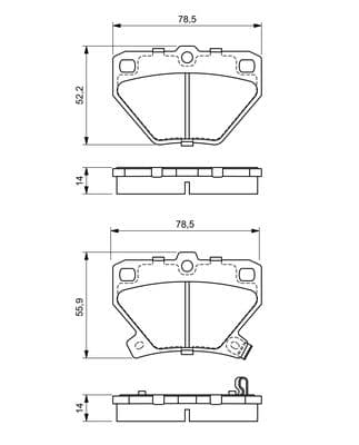 Diskli fren balatası seti; arka 5