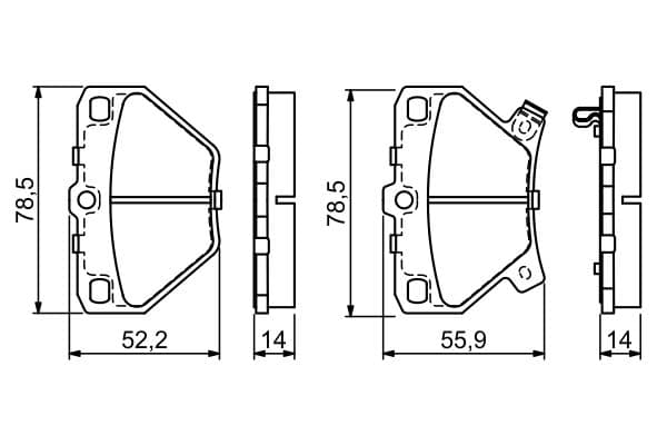 Diskli fren balatası seti; arka 6