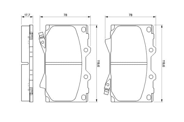 Diskli fren balatası seti; ön 6