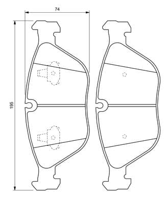 Diskli fren balatası seti; ön 7