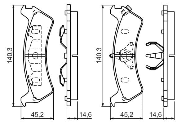 Diskli fren balatası seti; arka 6