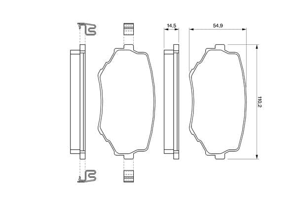 Diskli fren balatası seti; ön 6
