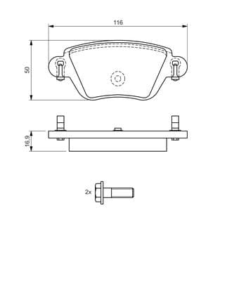 Diskli fren balatası seti; arka 6