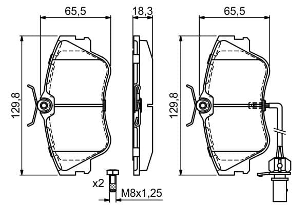 Diskli fren balatası seti; ön 6