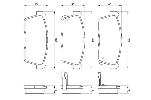 Diskli fren balatası seti; ön 6