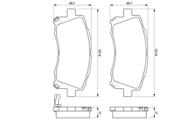 Diskli fren balatası seti; ön 6