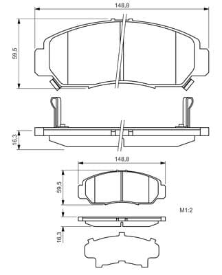 Diskli fren balatası seti; ön 5