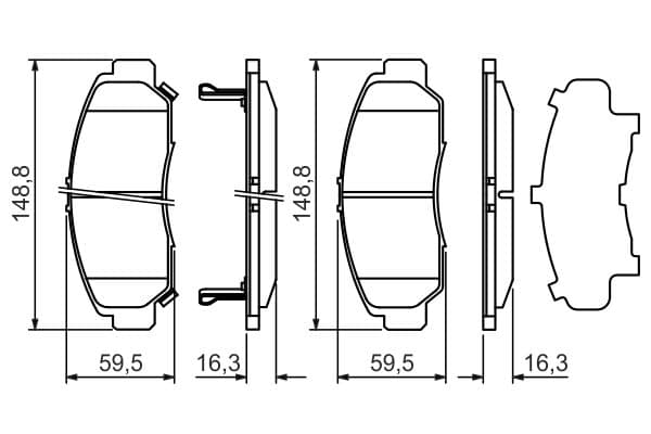 Diskli fren balatası seti; ön 6