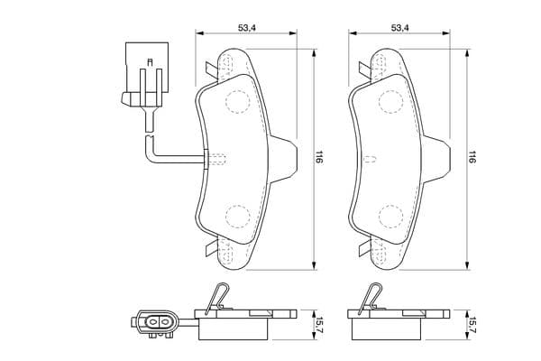 Diskli fren balatası seti; arka 6
