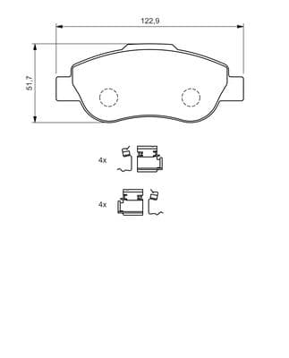 Diskli fren balatası seti; ön 6