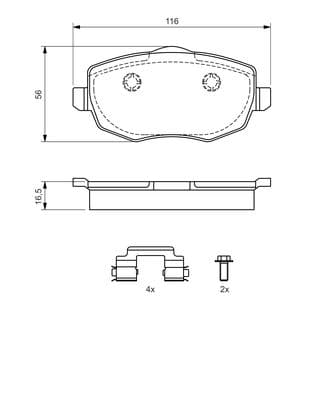 Diskli fren balatası seti; ön 6