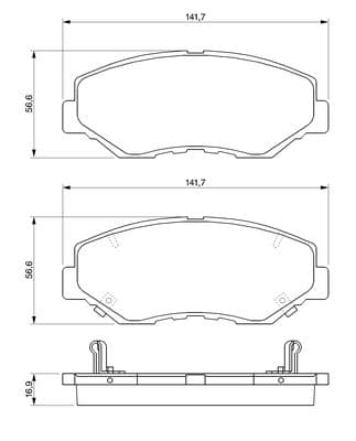 Diskli fren balatası seti; ön 7