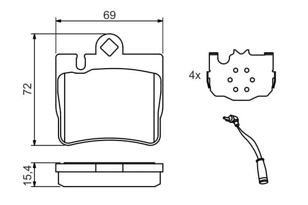 Diskli fren balatası seti; arka 5