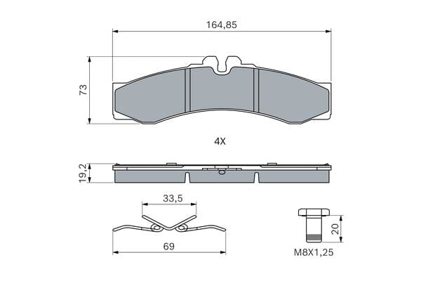 Diskli fren balatası, diskli fren balatası seti 5