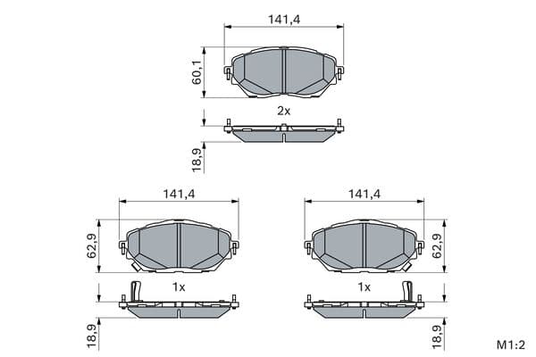 Diskli fren balatası seti; ön 7