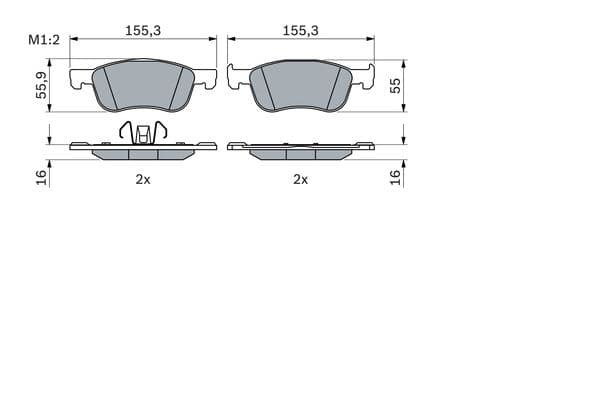 Diskli fren balatası seti; ön 7