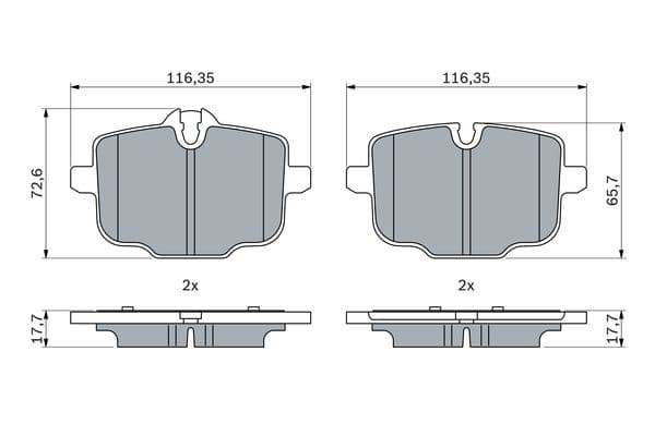 Diskli fren balatası seti; arka 5