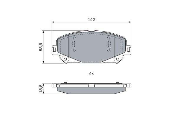 Diskli fren balatası seti; ön 5
