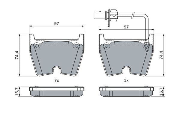 Diskli fren balatası seti; ön 5