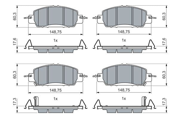 Diskli fren balatası seti; ön 5