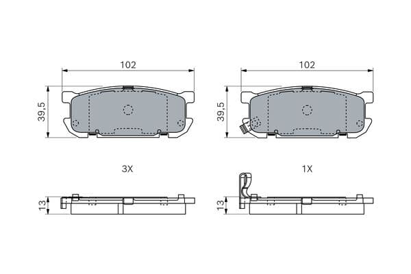 Diskli fren balatası seti; arka 5