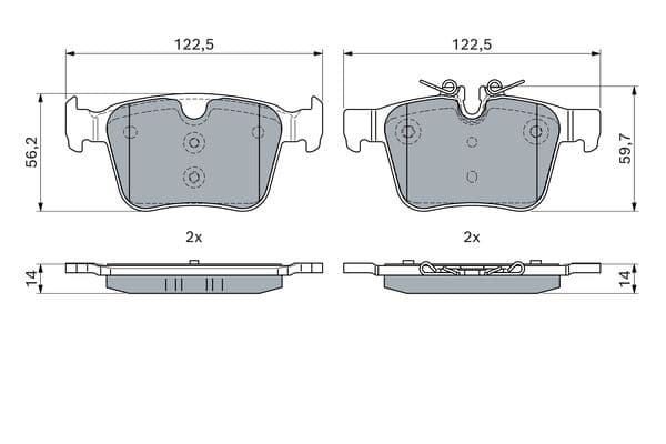 Diskli fren balatası seti; arka 5