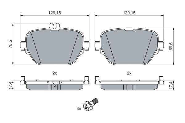 Diskli fren balatası seti; arka 5