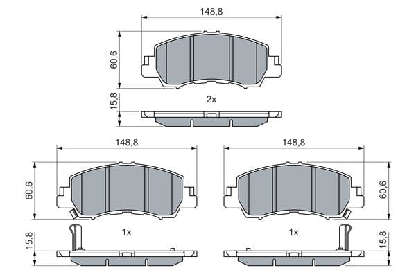 Diskli fren balatası seti; ön 5