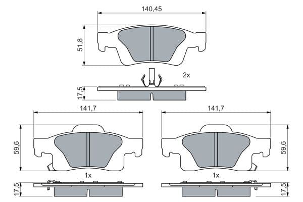 Diskli fren balatası seti; arka 5
