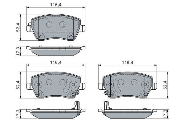 Diskli fren balatası seti; ön 5