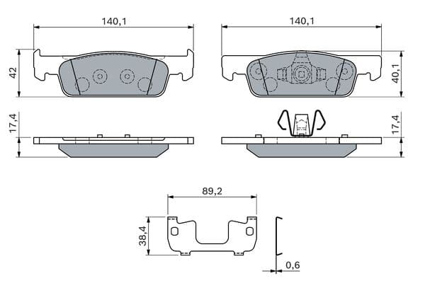Diskli fren balatası seti; ön 5