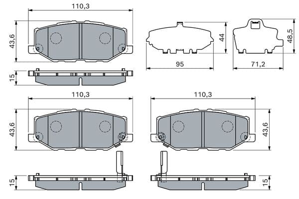 Diskli fren balatası seti; ön 5