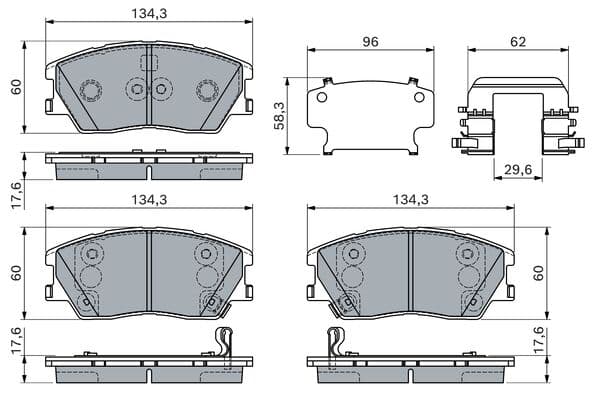 Diskli fren balatası seti; ön 5