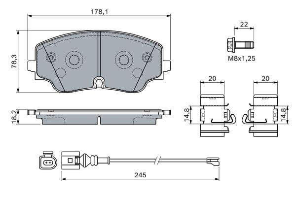 Diskli fren balatası seti; ön 5